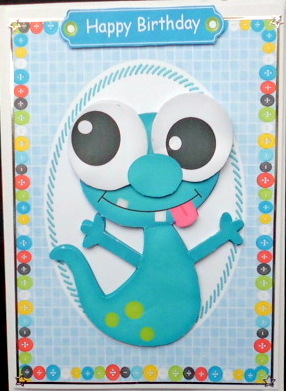 Funny Little Blue Monster with Green Spots by Mary Murphy