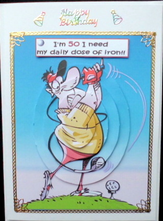 Gordon the Golfer 40th, 50th, or 60th Pyramid by Mary Murphy