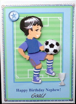 Football Boy Topper & Decoupage Birthday Nephew by Mary Murphy