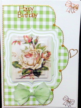 Rose Topper Pyramids with Bow, & Card Front by Mary Murphy