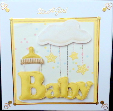 Yellow Baby Girl Topper by Mary Murphy