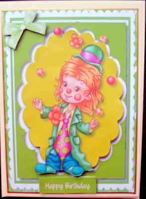 Cute Little Juggling Clown by Mary Murphy