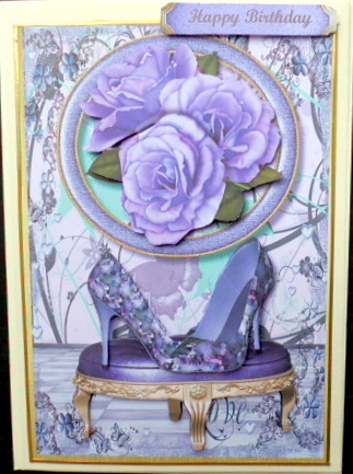 Lovely Lilac Flower Shoes and Roses by Mary Murphy