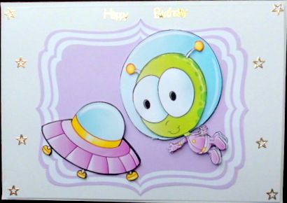Little Alien with His Spaceship by Mary Murphy