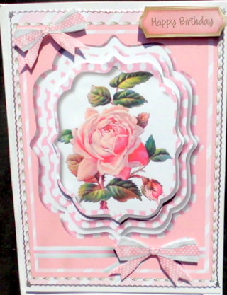 Lovely Roses in a Plka Dot Bracket Frame  by Mary Murphy