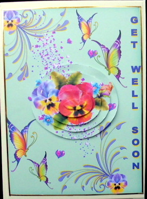 Pansies and Butterflies by Mary Murphy