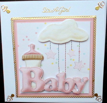 Pink Baby Girl Topper by Mary Murphy
