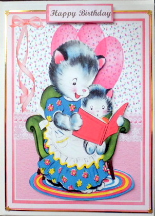 Cute Mummy Kitty Telling a Story by Mary Murphy