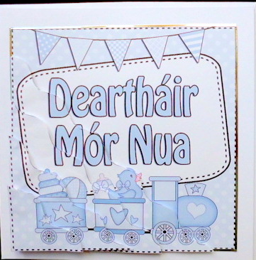 Irish New Baby Big Brother Wavy Corner Side Stacker by Mary Murphy