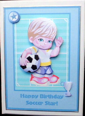 Soccer Star Topper & Decoupage by Mary Murphy
