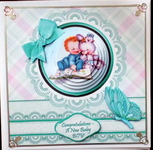 Baby Boy with Bunny by Mary Murphy
