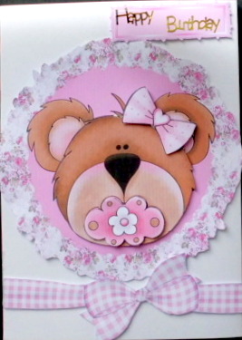 Cute Baby Bear with Dummy Topper by Mary Murphy