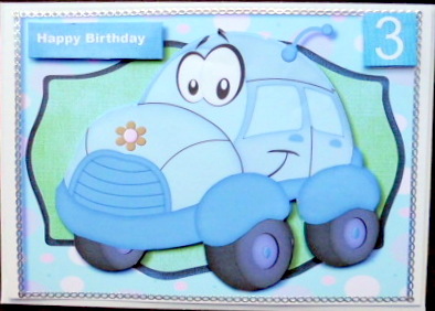 Lovely Blue Toon Buggy Birthday Car  by Mary Murphy