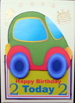 2nd Birthday Over the Edge Bubble Car by Mary Murphy