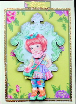 Madeline Little Girls Card by Mary Murphy