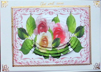 Shades of Pink Summer Roses Oval Pyramids by Mary Murphy
