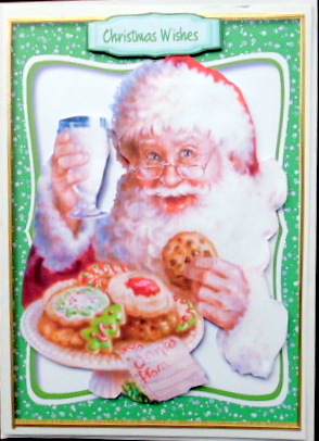 Santa's Tea Time Break Green  by Mary Murphy
