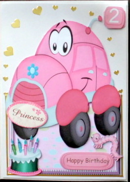 Lovely Over the Edge Birthday Bubble Car  by Mary Murphy