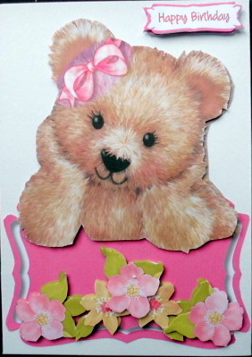 Lovely Over the Edge Fuzzy Bear ( Girl ) by Mary Murphy