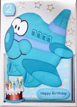 Lovely Over the Edge Birthday Plane  by Mary Murphy