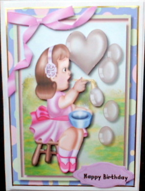 Lovely Bubble Blowing Girl  by Mary Murphy