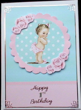 Vintage Baby Nappy Girl Topper & Decoupage by Mary Murphy