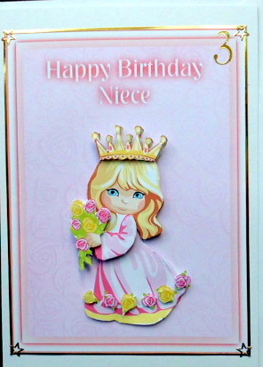 Little Princess Birthday Topper & Decoupage - Niece by Mary Murphy