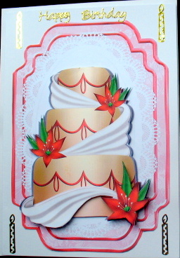 Flower Cake with Icing on Lace Bracket Frame by Mary Murphy