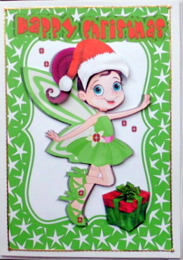 Faeries Celebrate Christmas To, in Her Little Santa Hat by Mary Murphy