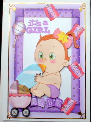 Cute Little Curl on Top, Baby Girl by Mary Murphy