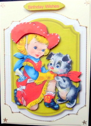 Lovely Birthday Girl with Her Dog by Mary Murphy
