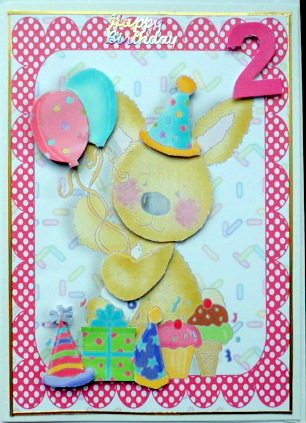 Birthday Bunny with Goodies 1-3 by Mary Murphy