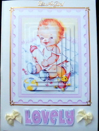 Lovely Baby Girl with Her Toys, Pyramids by Mary Murphy