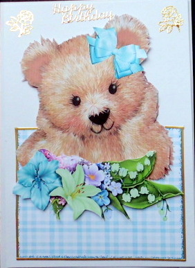 Lovely Over the Edge Fuzzy Bear ( Boy ) by Mary Murphy