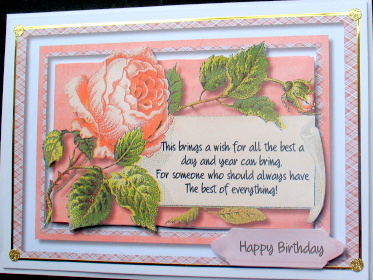 Beautiful Rose and Birthday Verse by Mary Murphy