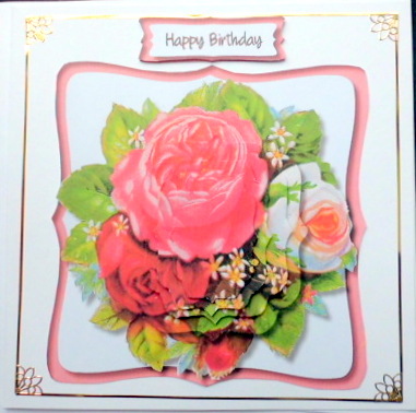Topper or Easel with Beautiful Roses . by Mary Murphy