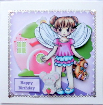 Fairy with House and Mouse by Mary Murphy