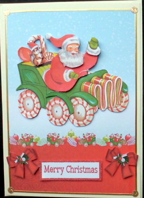 Santa & Car Topper & Decoupage by Mary Murphy