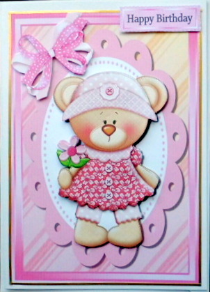 Cute Teddy Bear with a Flower by Mary Murphy