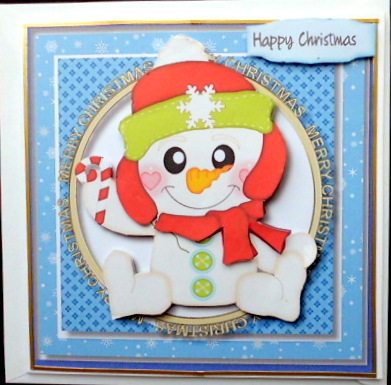 Cute Snowbaby with Candycane  by Mary Murphy