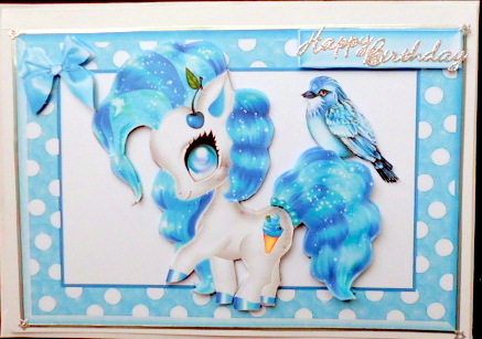 Little Turq Fantasy Pony with Litle Bird by Mary Murphy