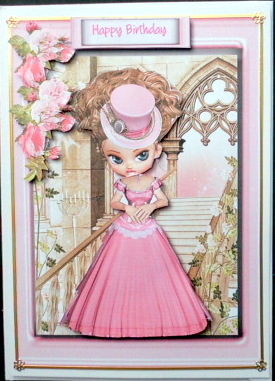 Beautiful Victorian Beauty in Pink . by Mary Murphy
