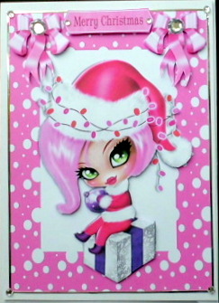 Cute Little Girl Sitting on a Christmas Present by Mary Murphy