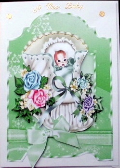 Sweet Baby Boy/girl All Snuggled Up with Satin Bows by Mary Murphy