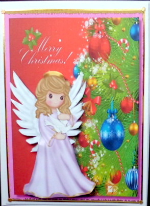 Angel of the Christmas Tree ,pink by Mary Murphy