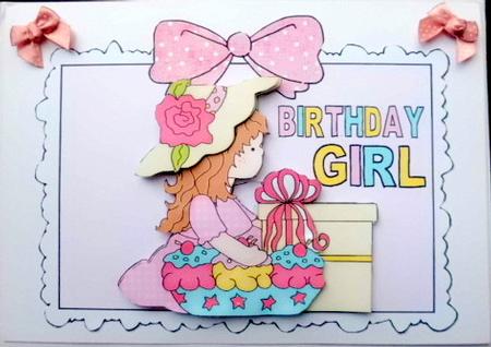 Birthday Girl Sitting Down with Her Presents by Mary Murphy