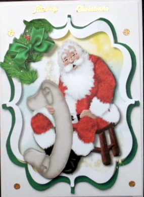 Santa Checking the Chritmas List  by Mary Murphy