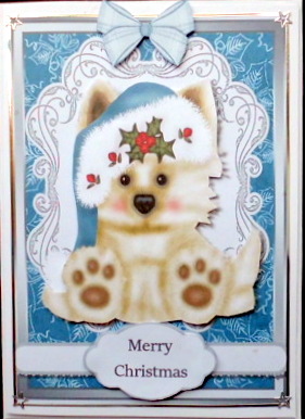 Gorgeous White Fuzzy Puppy by Mary Murphy