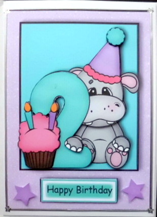 2nd Birthday Hippo by Mary Murphy