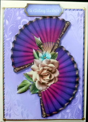 Lovely Fans and Champagne Roses by Mary Murphy